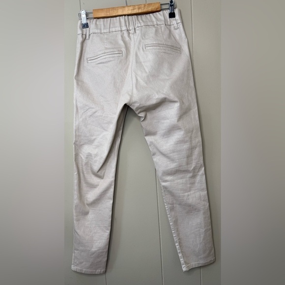 NEW Bevy Flog Dafna Beige/Gold Speck Sold Out Pull Out Straight Pants Size 27 - Picture 3 of 11